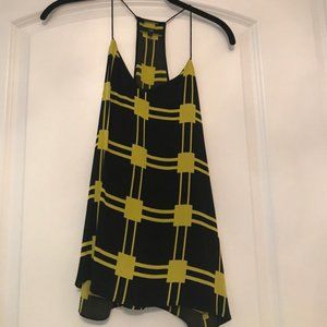 Tibi Black and Yellow Tank - Size 2